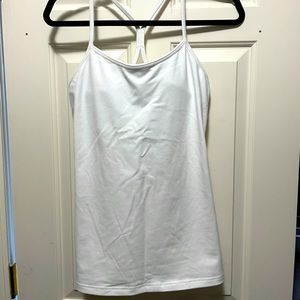 White lulu lemon tank top, with built in bra. Size 10